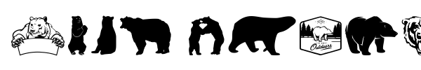 Bear Icons font preview